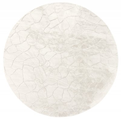 Rund Matta 'Cora' 80cm - Vit