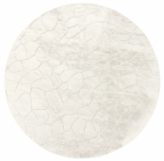 Rund matta 'Cora' 80cm - Vit