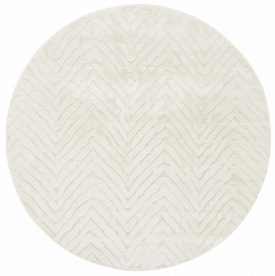 Rund matta 'Wren' 80cm - Vit