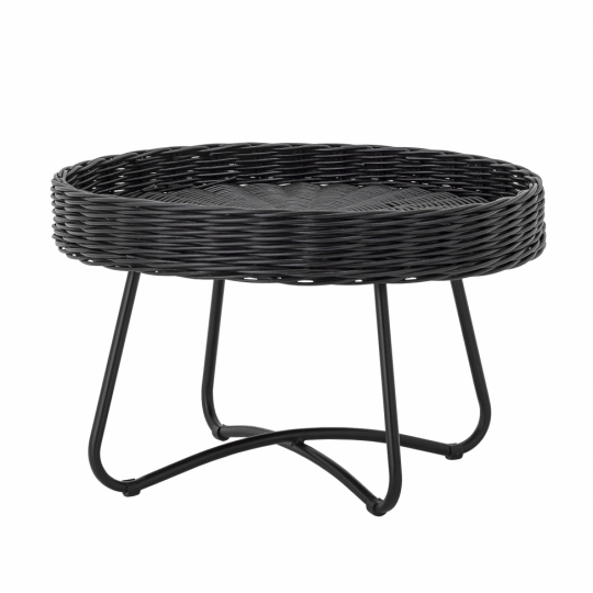 Soffbord 'Hattie' 60cm Runt - Svart/Rotting