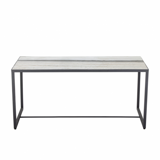 Soffbord 'Ines' - Marmor/Svart