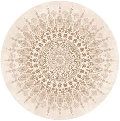 Rund Matta 'Sandrigo' 180cm - Beige