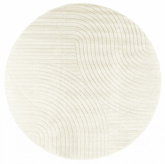 Rund Matta 'Devon' 240cm - Cream