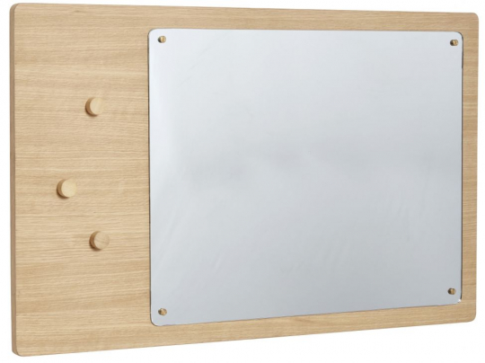 Väggspegel med magneter 'Split' 80x50cm - Ek 