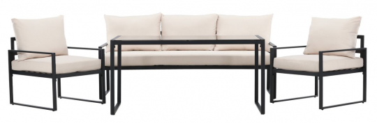 Loungeset 'Vico' - Svart