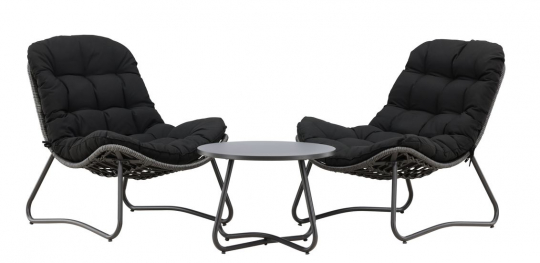 Loungeset 'Siro' - Svart