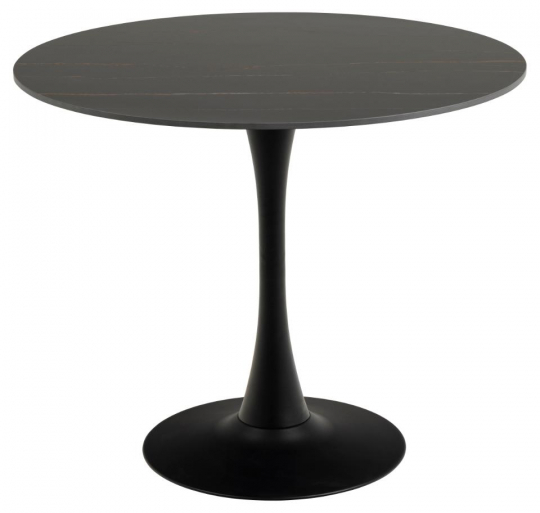 Matbord 'Malta' Runt 90x75cm - Svart
