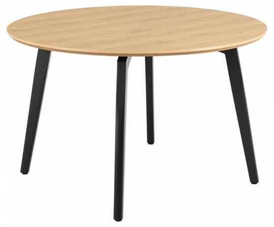 Matbord 'Cadiz' Runt 120x75cm - Natur/Svart
