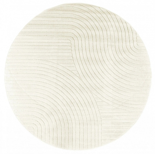Rund Matta 'Devon' - Cream