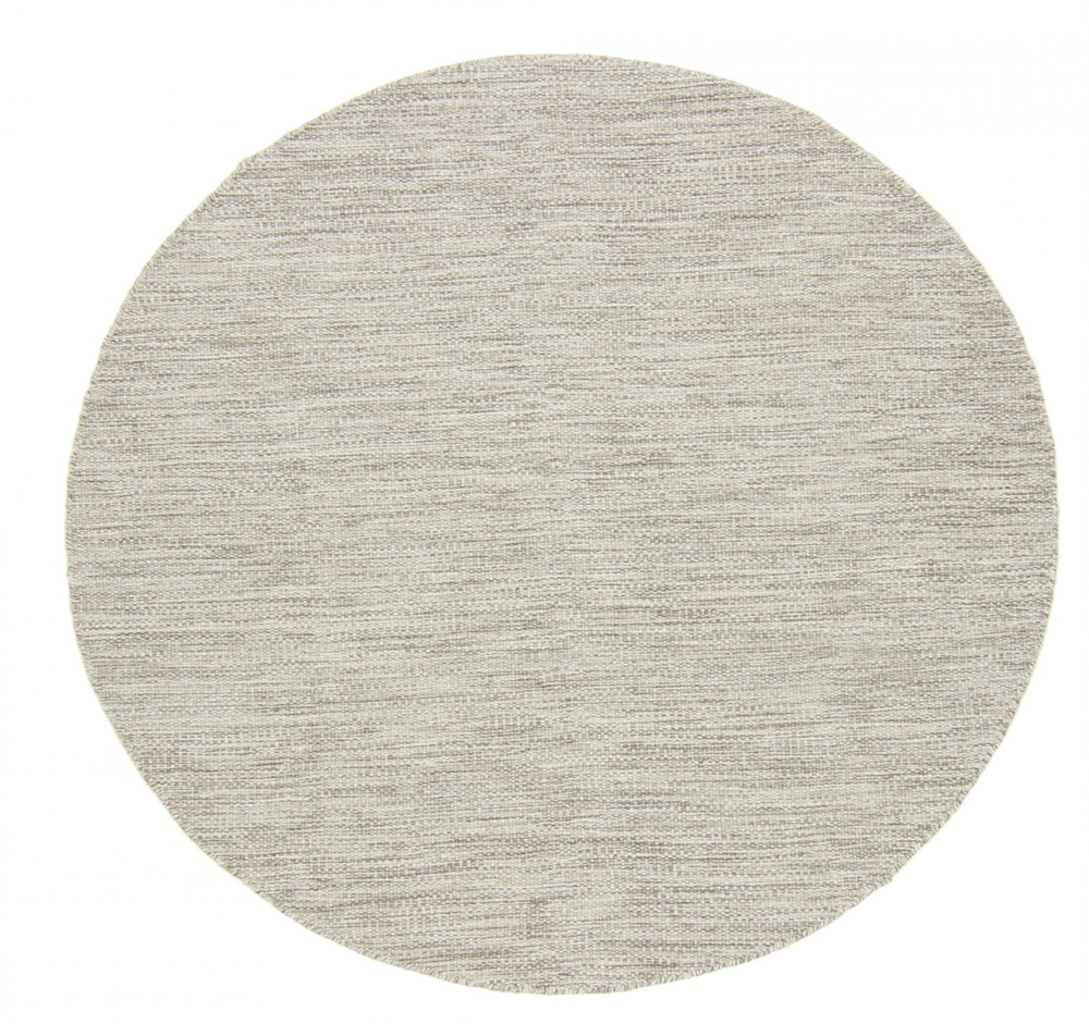Rund matta 'Dhurry' - Beige
