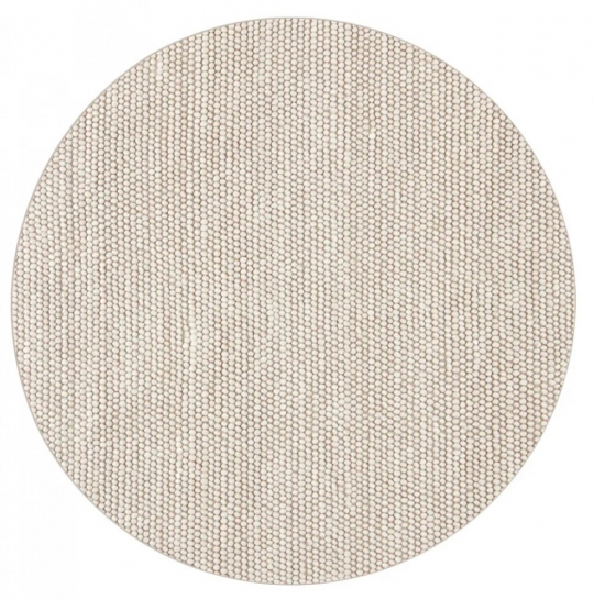Rund matta 'Avafors' - Beige