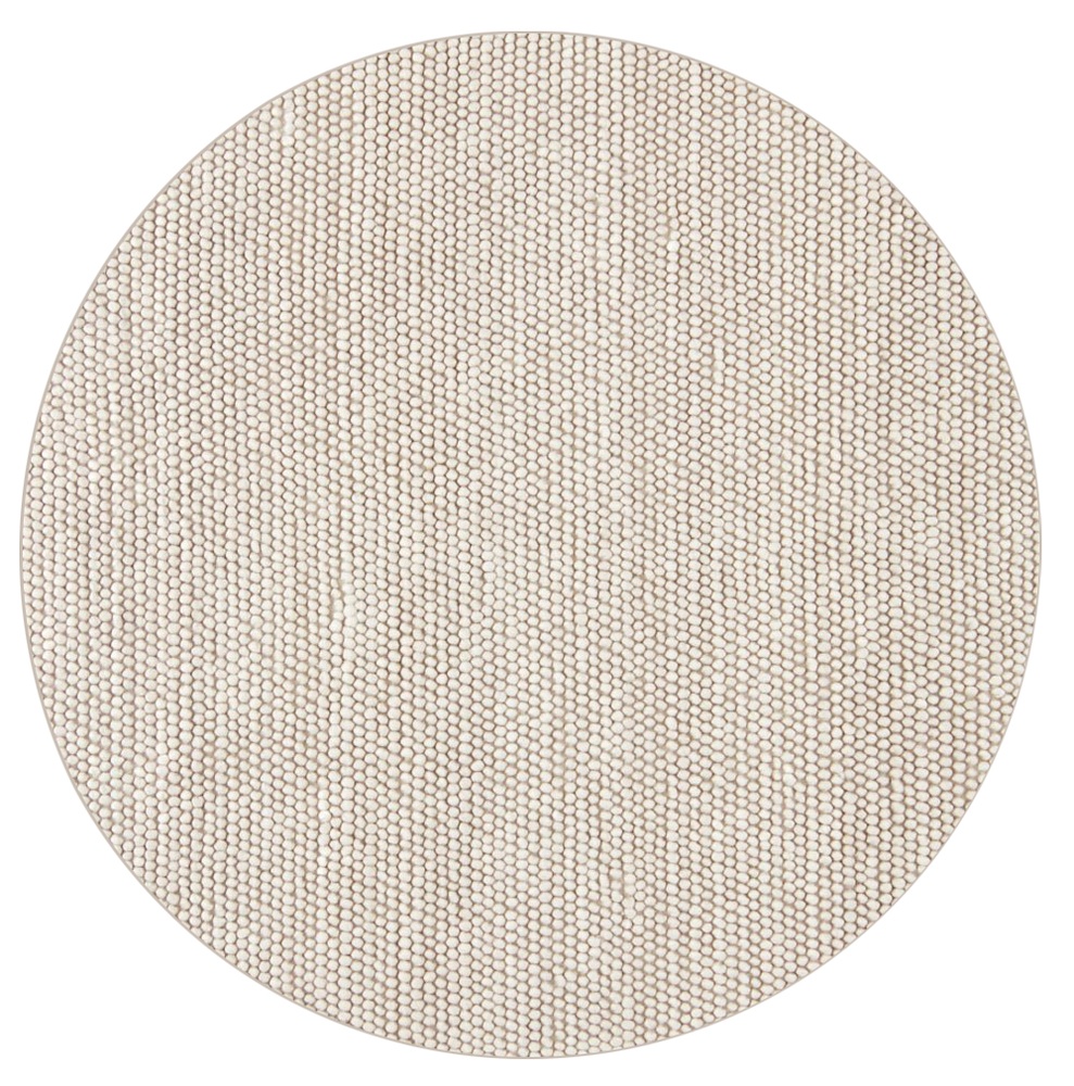 Rund matta 'Avafors' - Beige