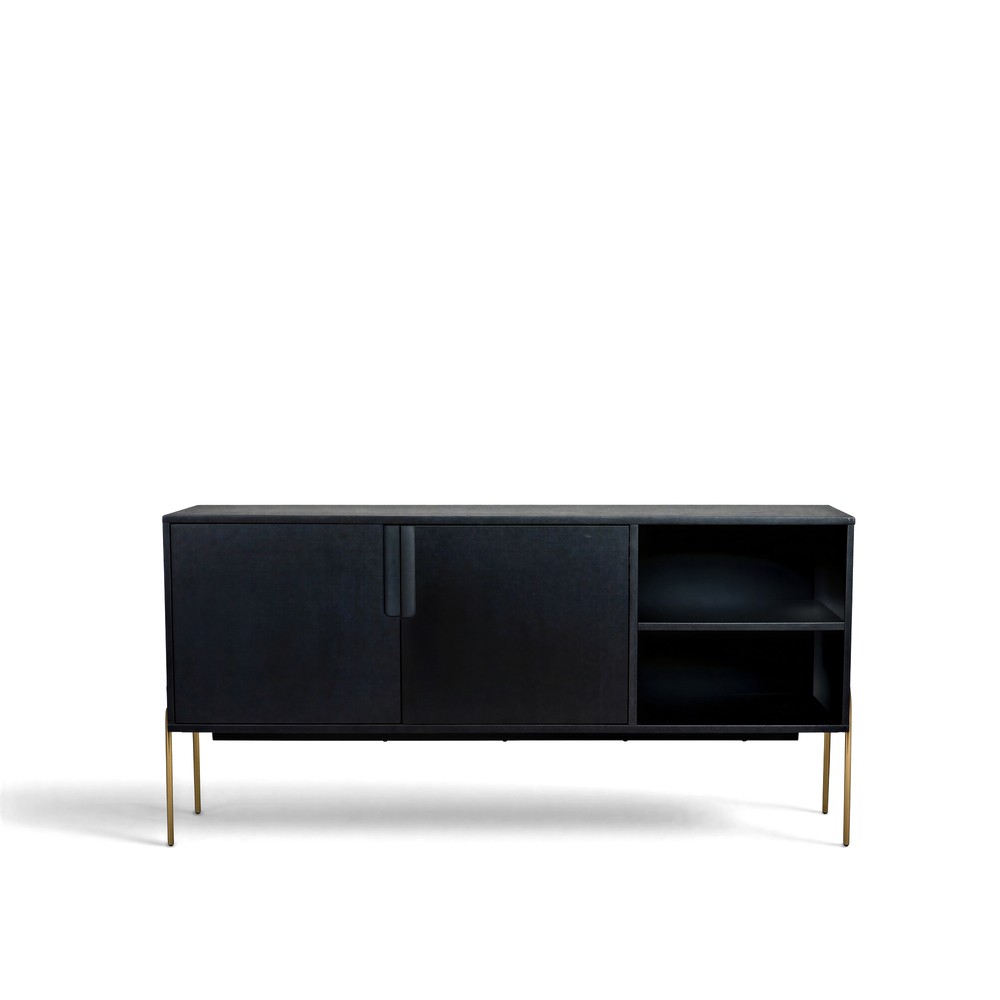 Sideboard 'Frölunda' - Svart/Mässing