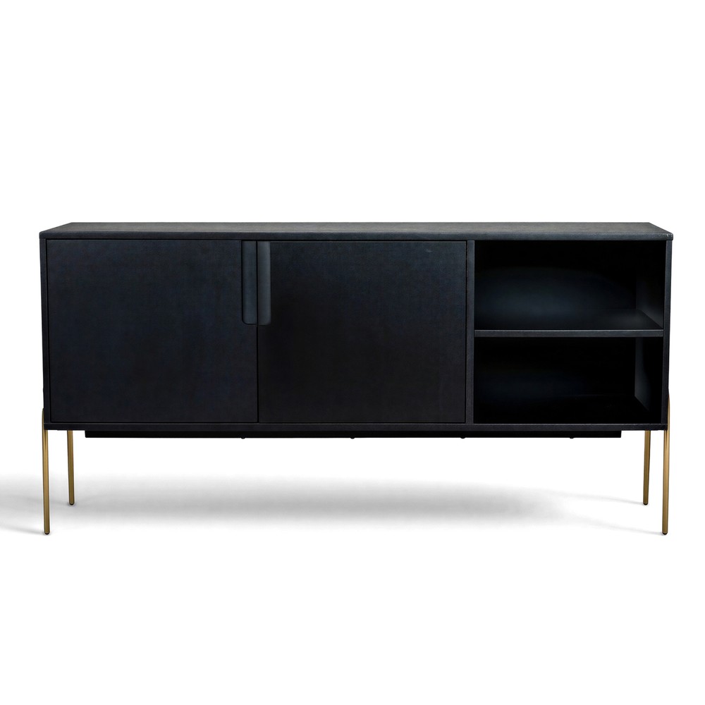 Sideboard 'Frölunda' - Svart/Mässing