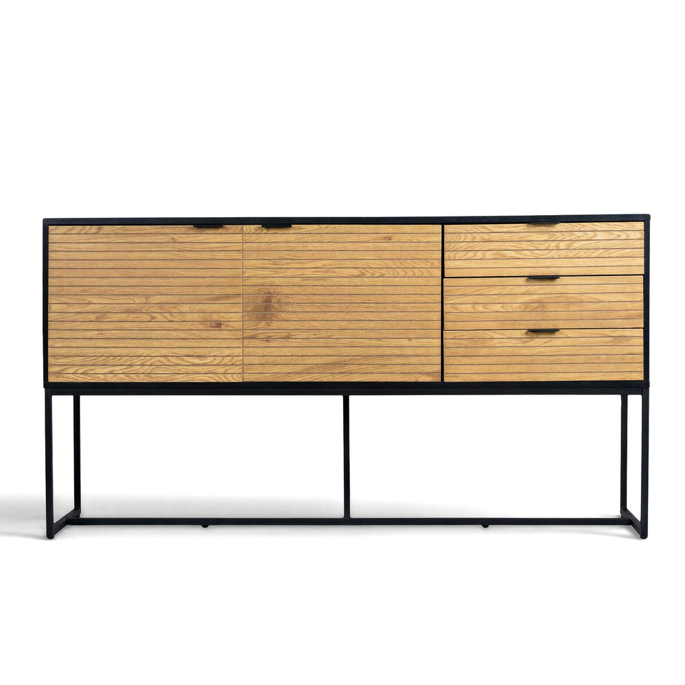 Sideboard 'Line' - Ek/Svart