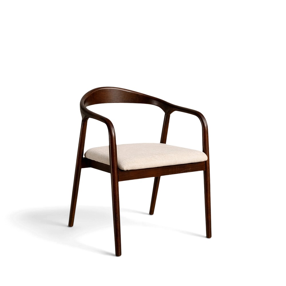 Karmstol 'Aspa' - Mörkbrun/Beige