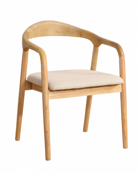 Karmstol 'Aspa' - Natur/beige