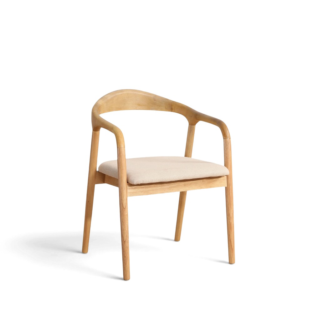 Karmstol 'Aspa' - Natur/beige