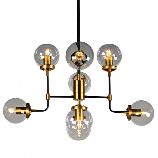 Taklampa 'Chandelier' - Mässing/Glas