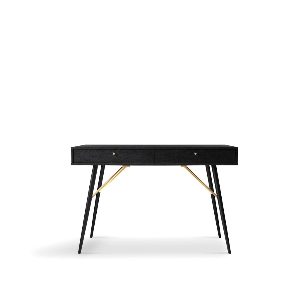 Skrivbord 'Lux' - Svart/Mässing