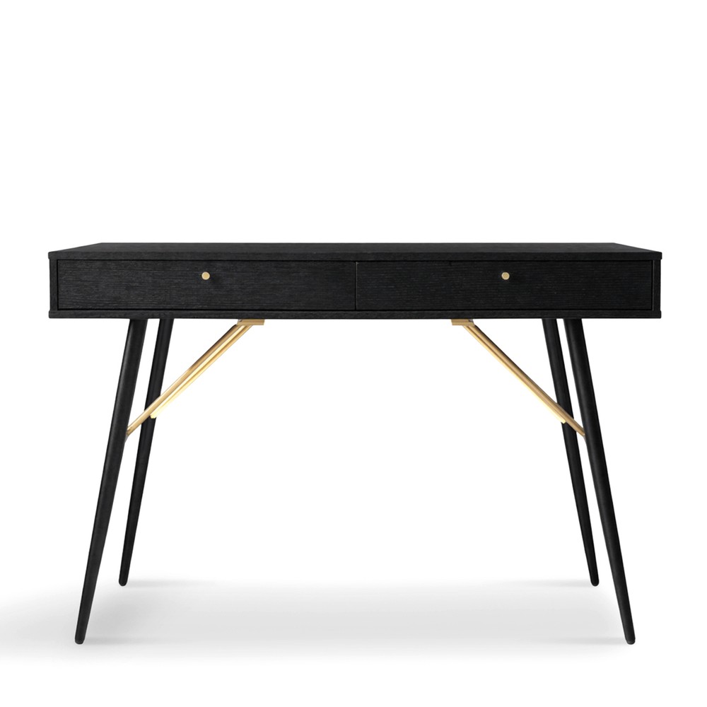 Skrivbord 'Lux' - Svart/Mässing