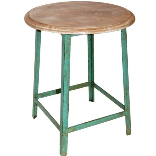 Vintage pall träsits 'Holly' - Turkos