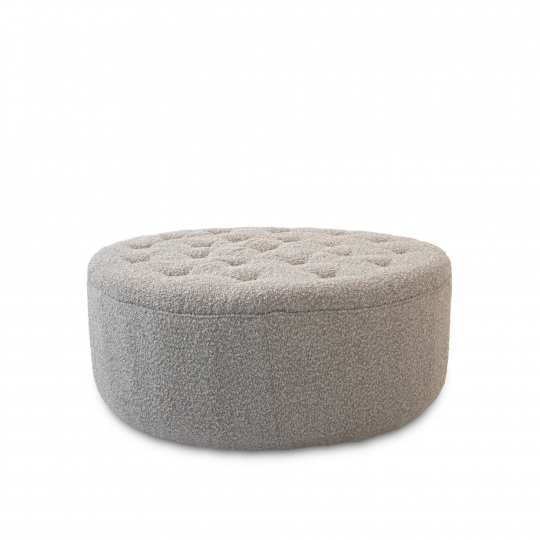 Puff 'Dimple' Runt 100cm - Grå
