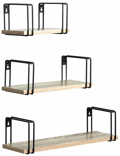 Vägghyllor 'Square' 3 set - Ek