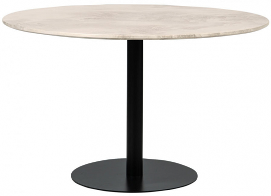 Matbord 'Marbleous' Runt 120cm - Vit 