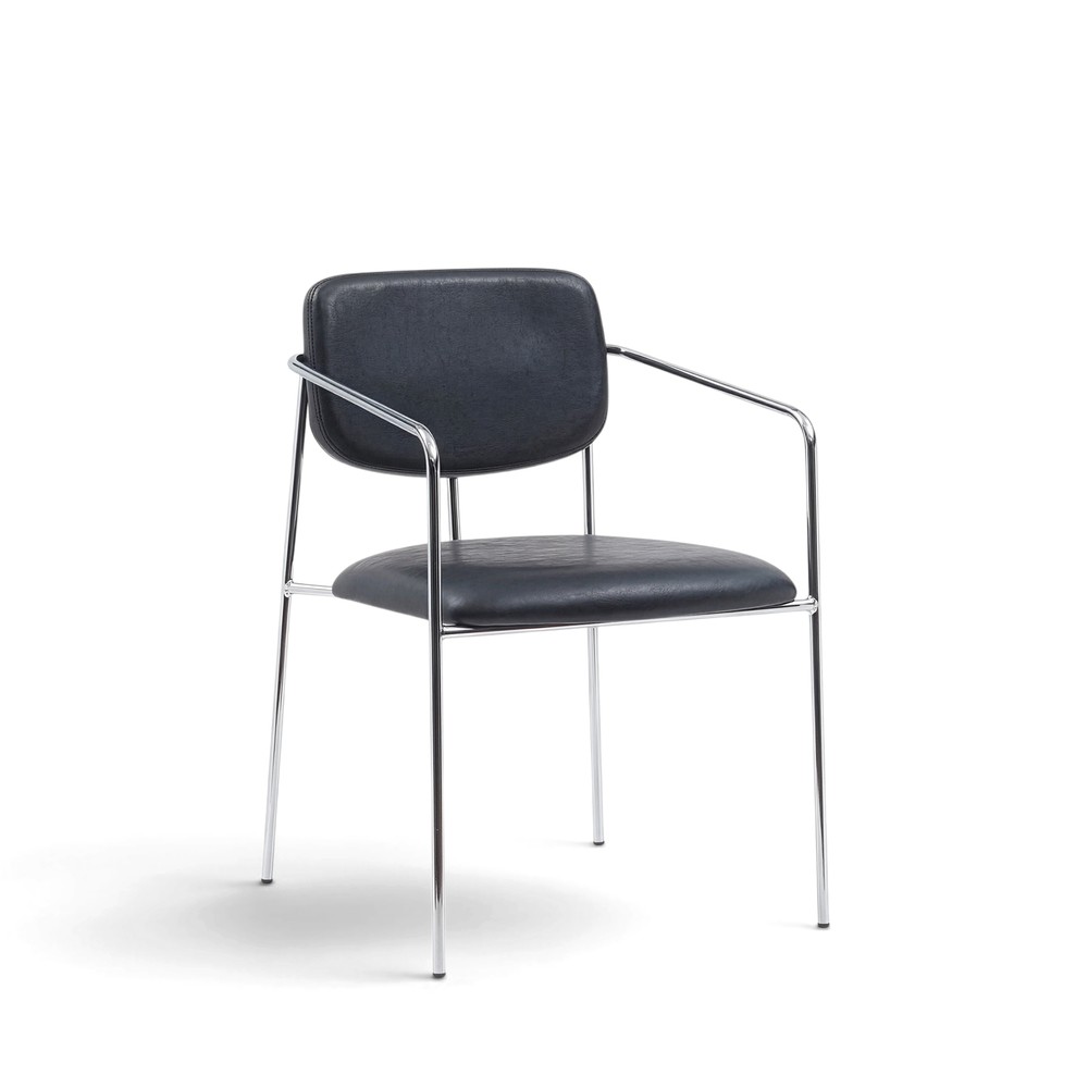 Karmstol 'Ebba' - Svart/Silver