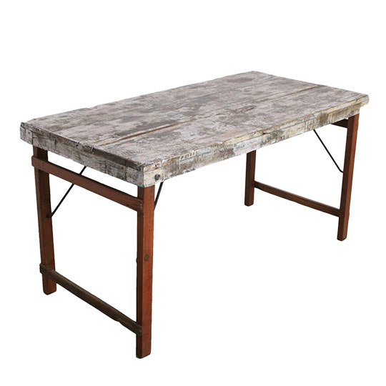 Fällbart matbord Vintage 165x75cm - Vit 