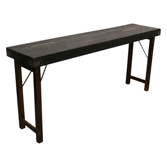 Sidobord Vintage 170x40cm - Svart 