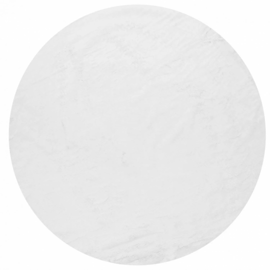 Rund matta 'Aranga Super Soft' 80cm - Vit