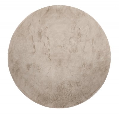 Rund Matta 'Aranga Super Soft Fur' 160cm - Brun