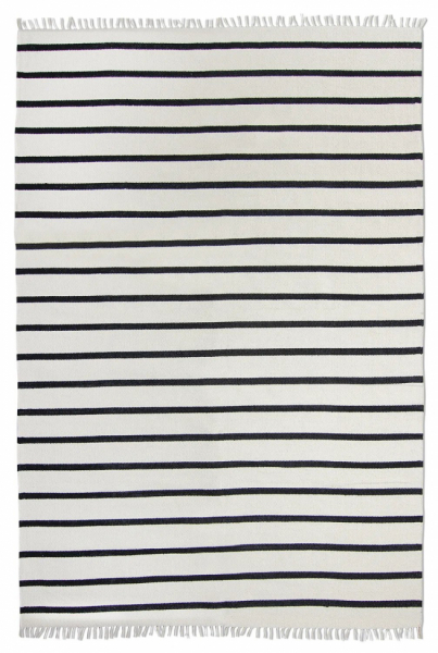 Bomullsmatta 'Helle' 300x400cm - Vit/Svart