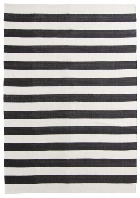 Bomullsmatta 'Nilo' 140x200cm - Vit/Svart