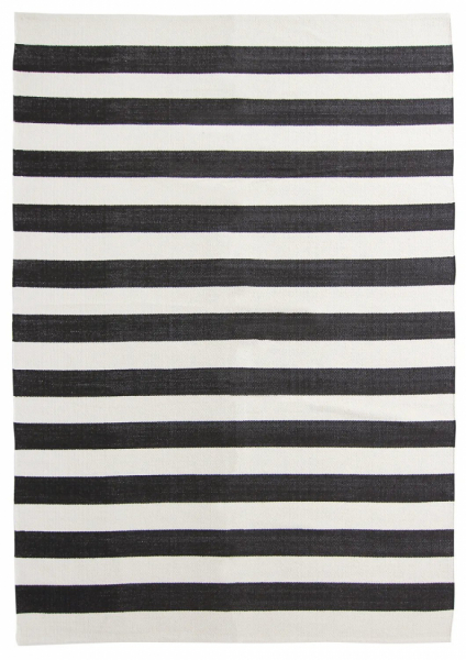 Bomullsmatta 'Nilo' 140x200cm - Vit/Svart