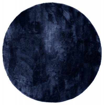 Rund Matta 'Aranga Super Soft' 200cm - Mörkblå