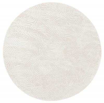 Rund Matta 'Amora' 160cm - Vit