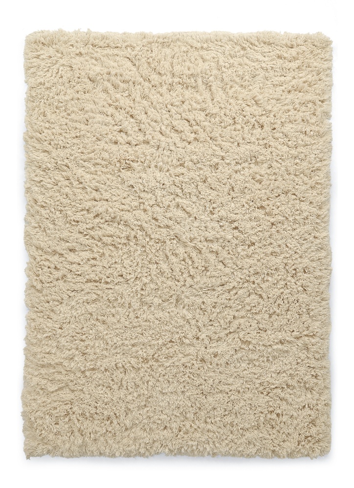 Ryamatta 'Fassale Handvävd Ull' - Beige
