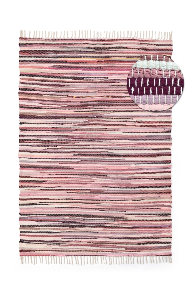 Ryamatta 'Fassale Handvävd Ull' - Vit