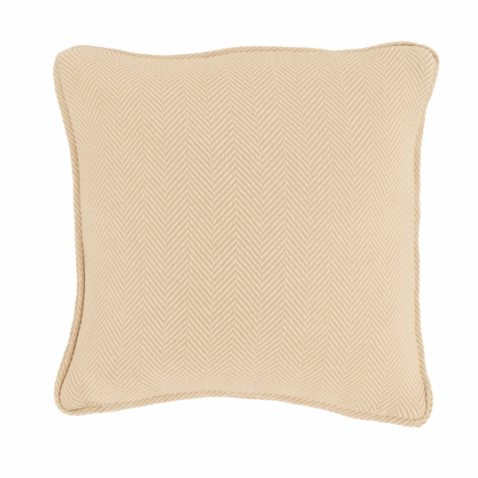 Kuddfodral 'Denisa Fishbone' 45x45cm - Beige/vit