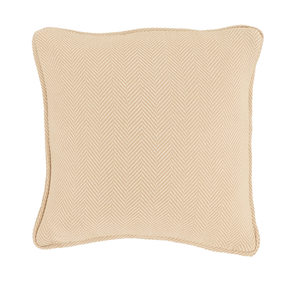 Kuddfodral 'Denisa Fishbone' 45x45cm - Beige/vit