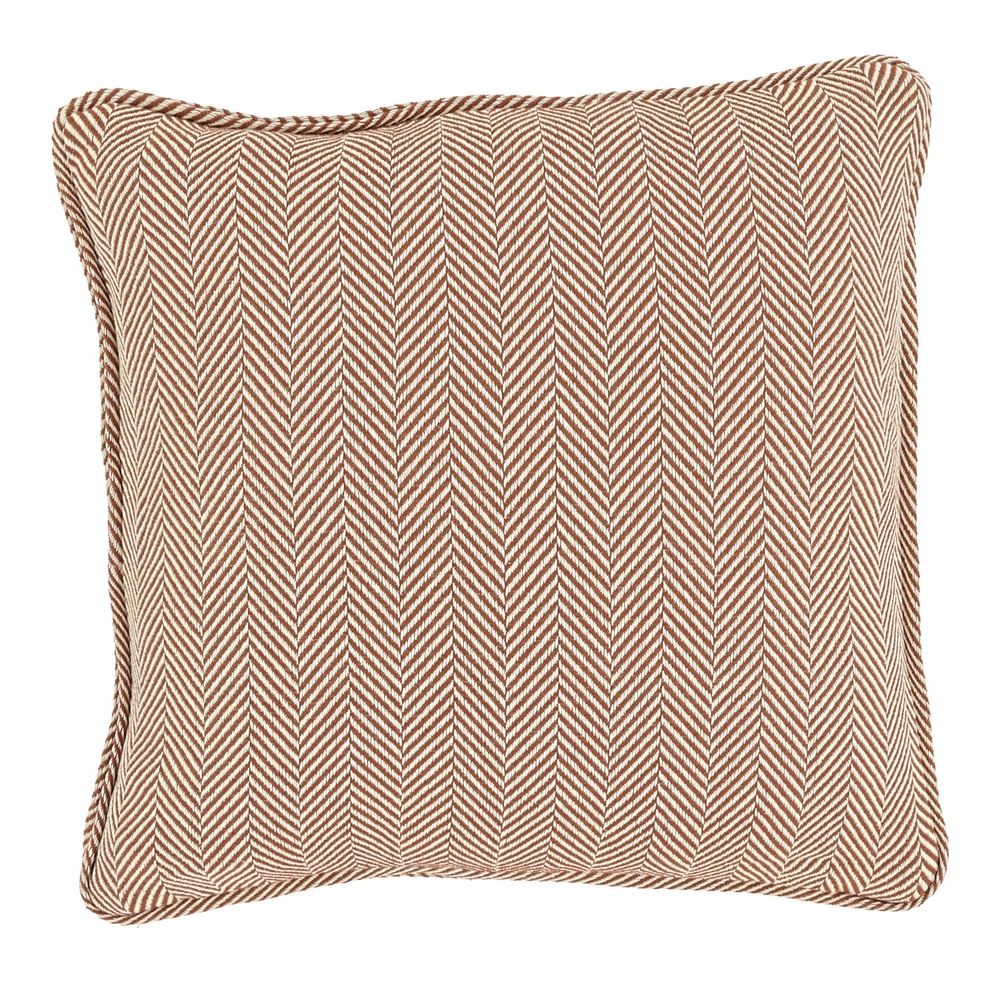 Kuddfodral 'Denisa Fishbone' 45x45cm - Brun/vit