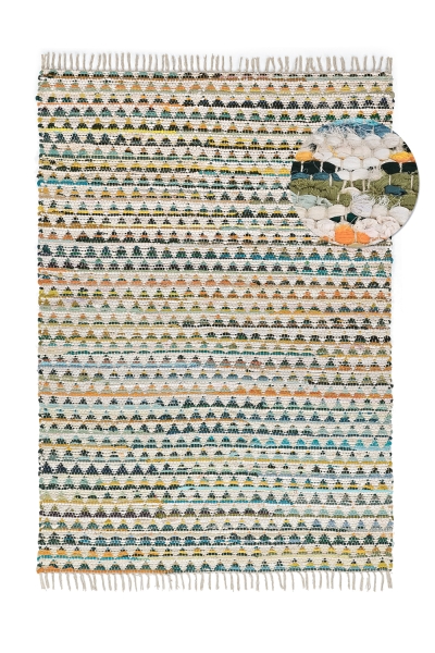 Trasmatta 'Lindby' - Multi/gul