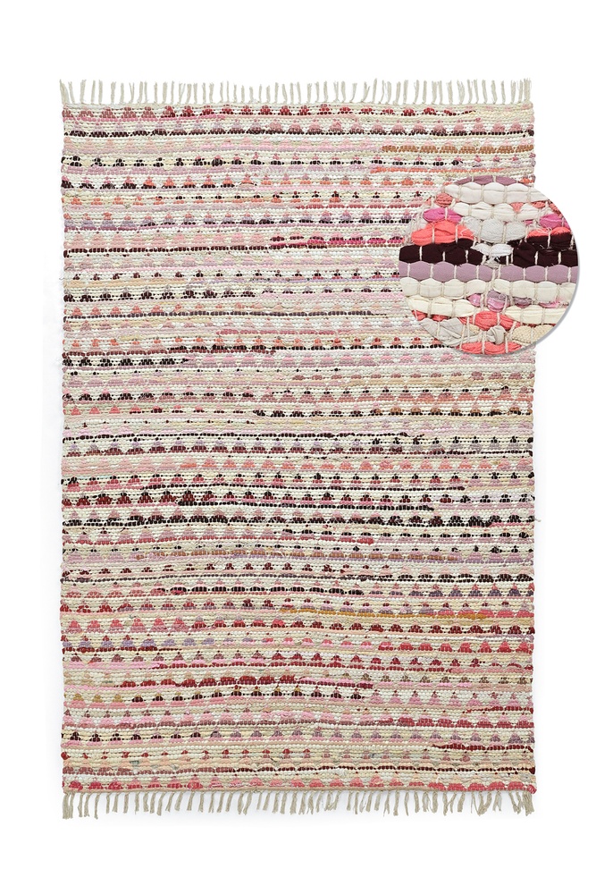 Trasmatta 'Lindby' - Multi/rosa