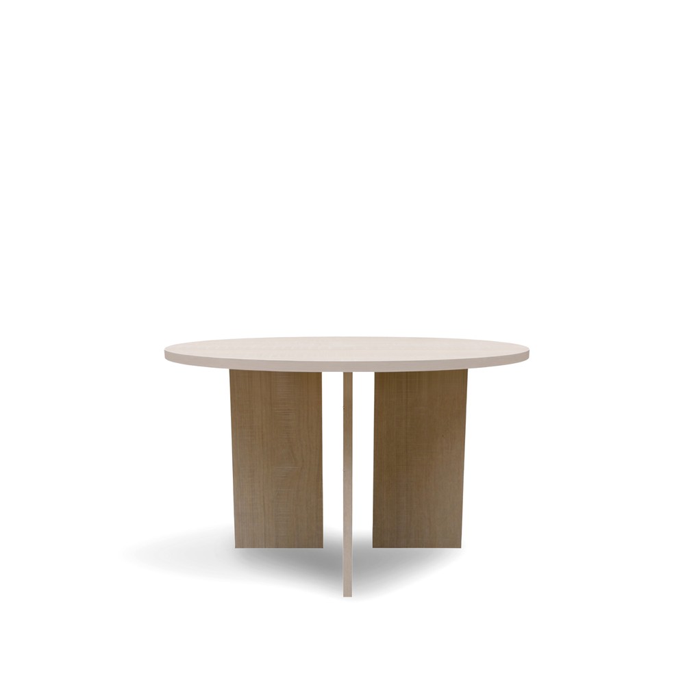 Soffbord 'Créme' Rund 75cm - Vitpigmenterad