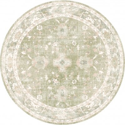 Rund Matta 'Gombalia' 120cm - Ljusgrön