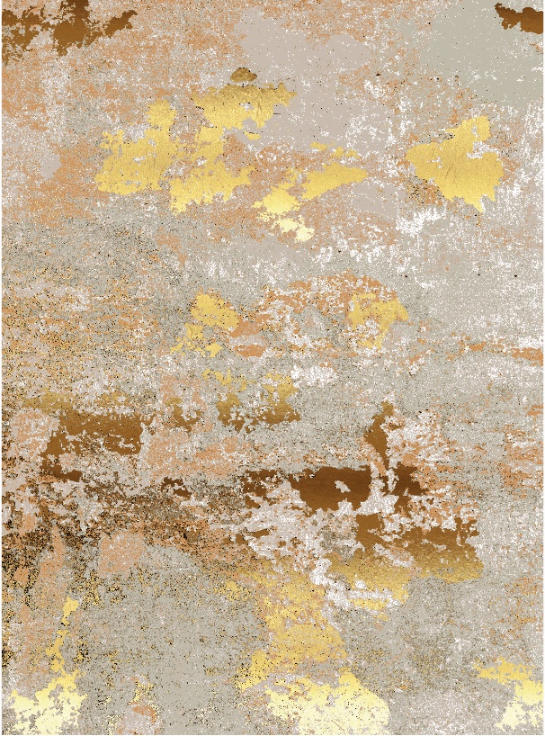 Wiltonmatta 'Elena' 240x340cm - Beige/Guld