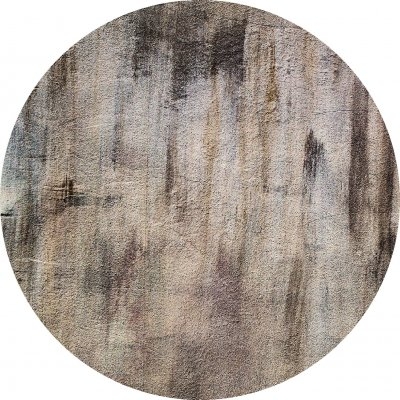 Rund Matta 'Polia' 120cm - Grå/Brun